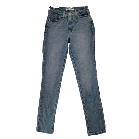 Levis 721 High Rise Skinny Jeans W27 L28 Women Denim Blue - Picture 1 of 8
